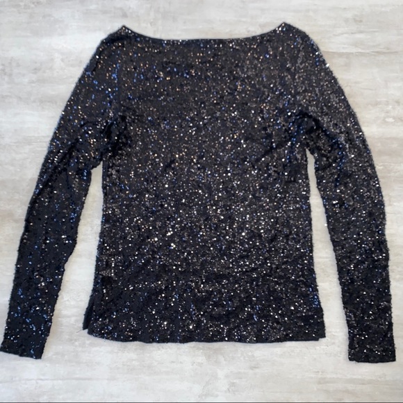 J. Crew Black Sequin Top - Picture 4 of 14